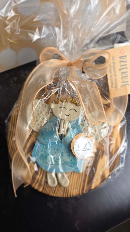 Anioł ceramiczny + opakowanie prezentowe