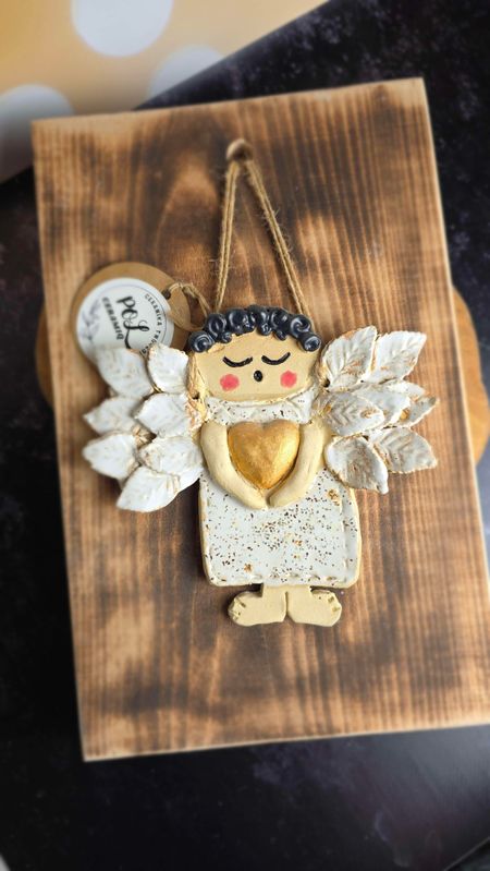 Anioł ceramiczny + opakowanie prezentowe