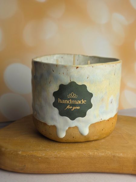 Świeca sojowa w ceramicznej czarce - Lawenda