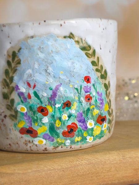 Kubek ceramiczny ręcznie malowany